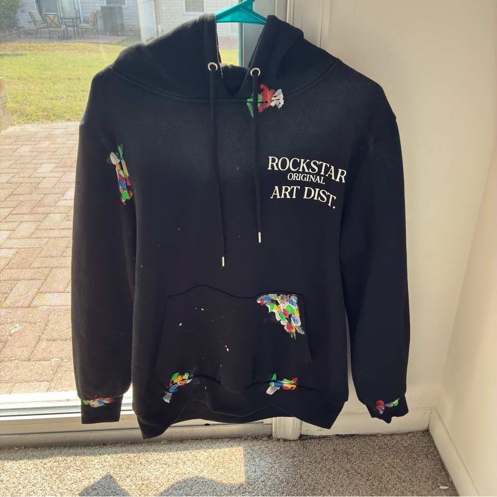 Rockstar Original Black Hoodie with Colorful Accents